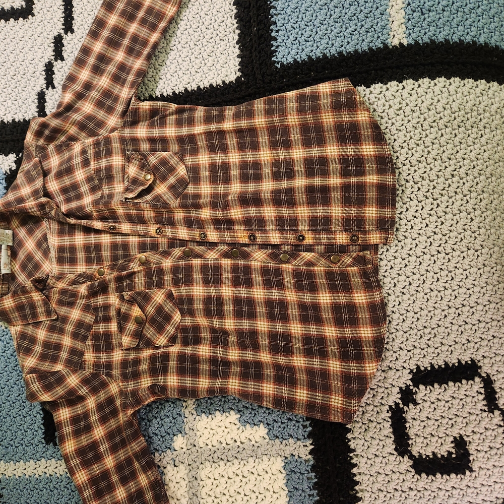 Plaid Button-Up Shirt